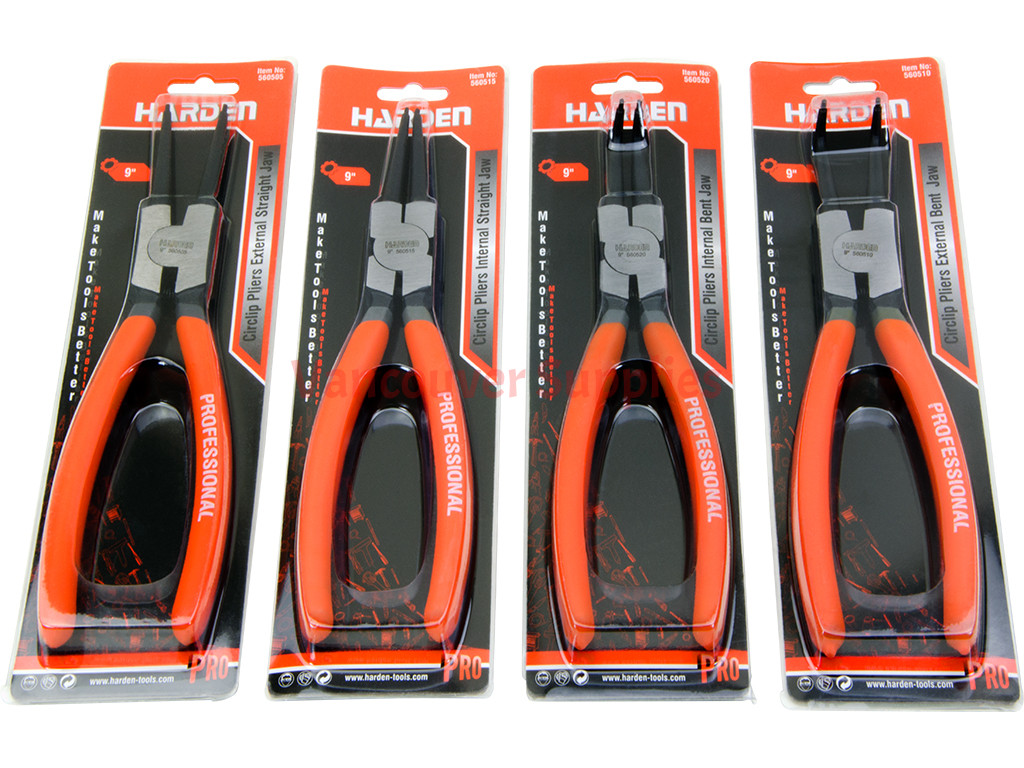 Set of 4pcs Internal External Bent Nose Straight C Clip Circlip Pliers